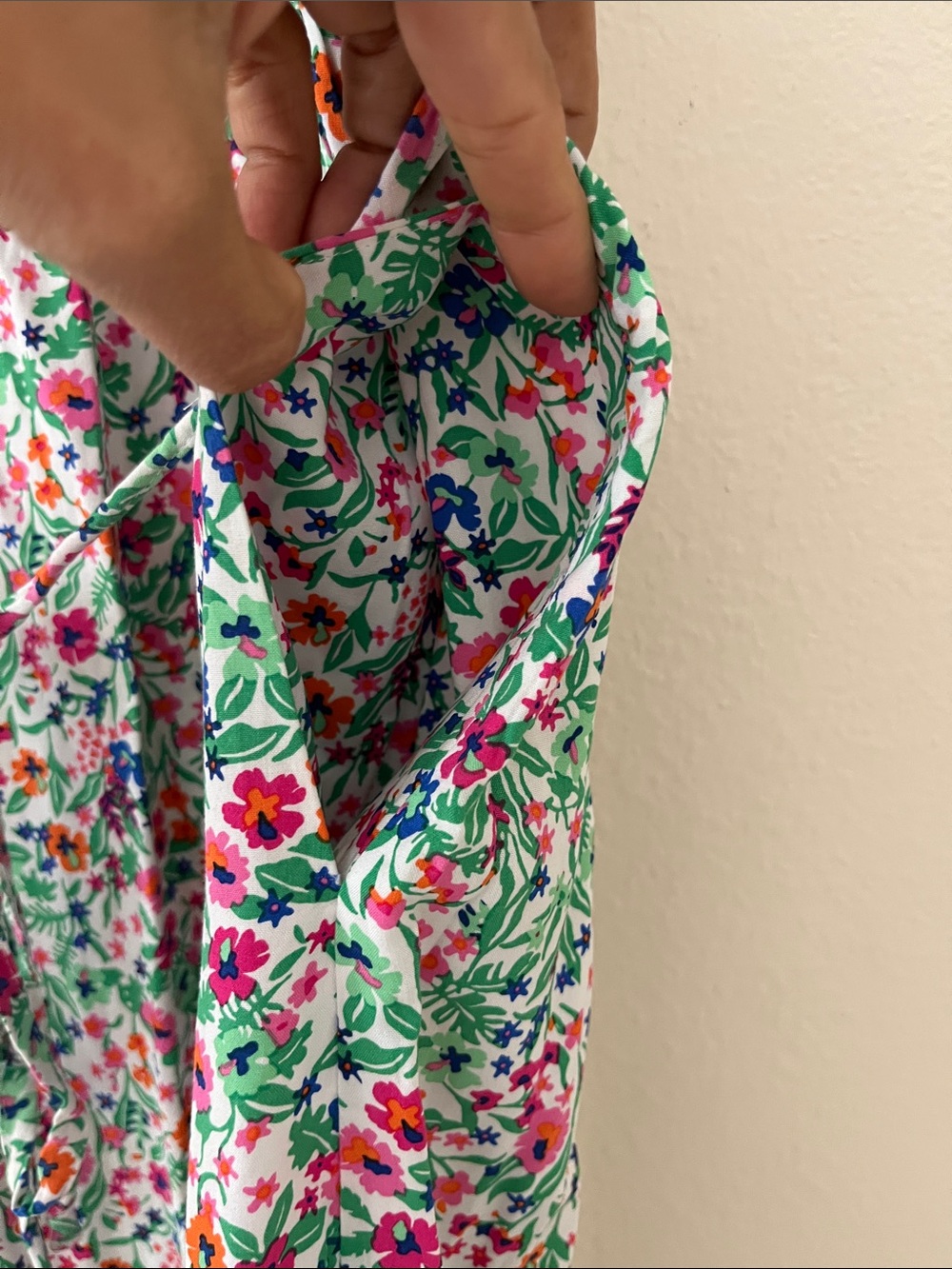 Jcrew Factory Floral Spaghetti Strap Midi Dress - White/Pink/Green size 2 - Picture 5 of 7